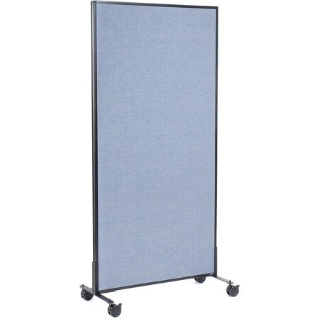 Global Industrial 36-1/4W x 99H Mobile Office Partition Panel, Blue 695788MBL